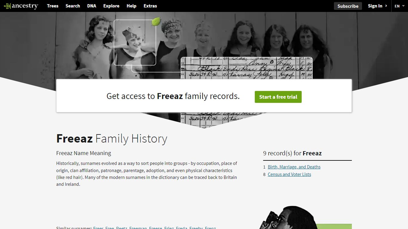 Freeaz Name Meaning & Freeaz Family History at Ancestry.com®